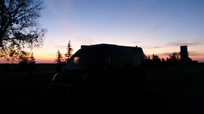Camping on the side of the road